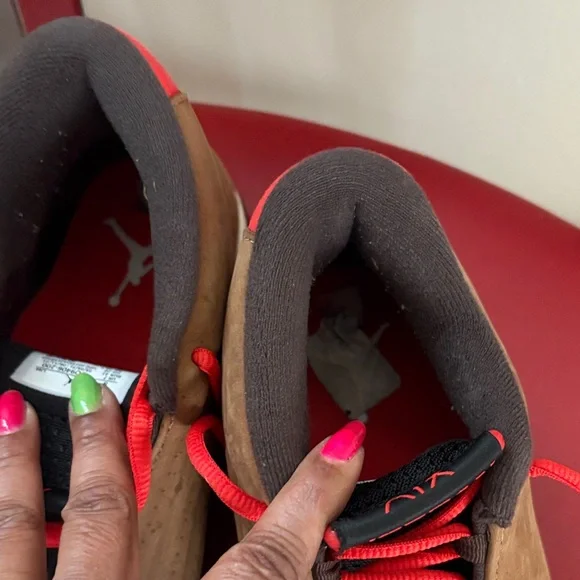 Jordan  14 Men's Brown and Red Sneakers size 8 - Picture 8 of 15